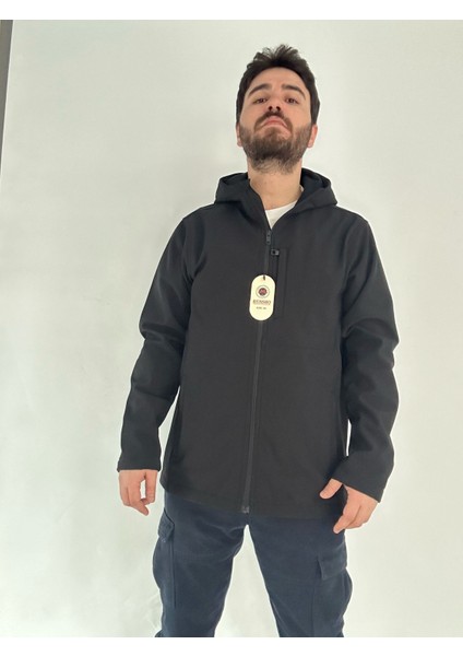 Siyah Softsheel Erkek Mont