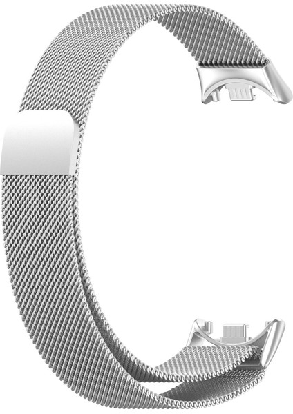 Xiaomi Mi Band 10 / Mi Band 9 / Mi Band 8 Uyumlu Mıknatıslı Paslanmaz Metal Hasır Milano Kordon Kayış