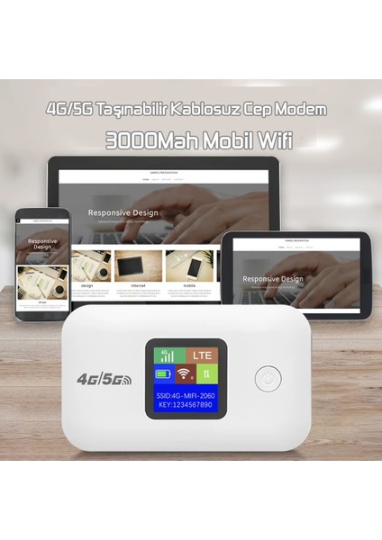 4g 5g Cep Modem Mobil Sim Kartlı Taşınabilir Hotspot 150MBPS Kablosuz 3000MAH A8-E R31
