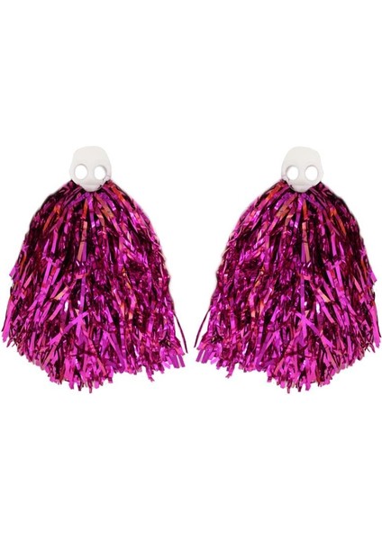 Metalik Ponpon Tekli Fuşya