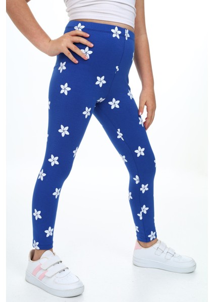 Kız Çocuk Çiçek Baskılı Tayt modelleri