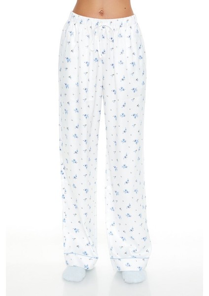 Çiçek Desenli Gömlek ve Pijama Altı Takımı fırsatları