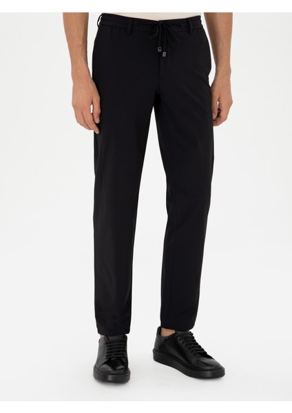 Erkek Siyah Slim Fit Kumaş Pantolon 50305035-VR046 fiyatları