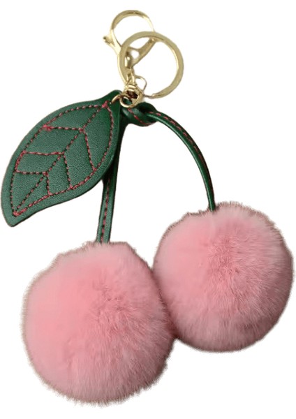 Tüylü Ponpon Anahtarlık Yumuşak Araba Anahtarlığı Ponpon Anahtarlık Anahtarlık Bayan Çanta Kolye (Yurt Dışından)