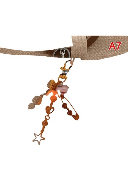 Tüylü Ponpon Anahtarlık Yumuşak Araba Anahtarlığı Ponpon Anahtarlık Anahtarlık Bayan Çanta Kolye (Yurt Dışından)