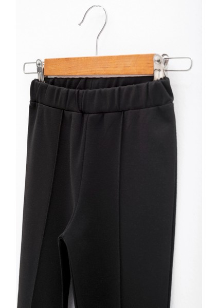 Çıma Detaylı Likralı İnterlok Siyah Tayt modelleri