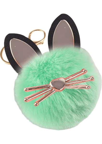 Tüylü Ponpon Anahtarlık Yumuşak Araba Anahtarlığı Ponpon Anahtarlık Anahtarlık Bayan Çanta Kolye (Yurt Dışından)