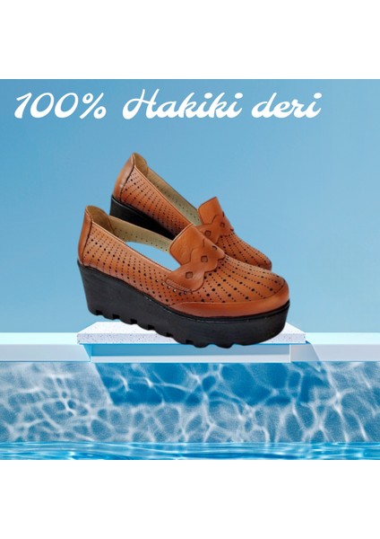 2405 Deri Lazer Delikli Ayakkabı