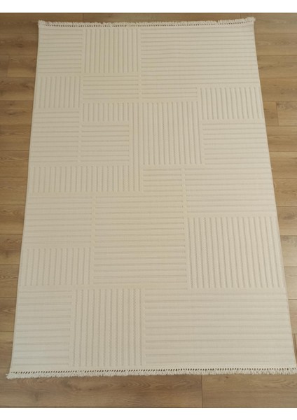 Molde 9201 Krem Koridor Halısı Kesme Yolluk Mutfak Halısı Modern Salon halısı