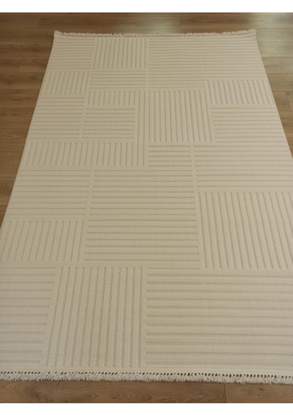 Molde 9201 Krem Koridor Halısı Kesme Yolluk Mutfak Halısı Modern Salon halısı