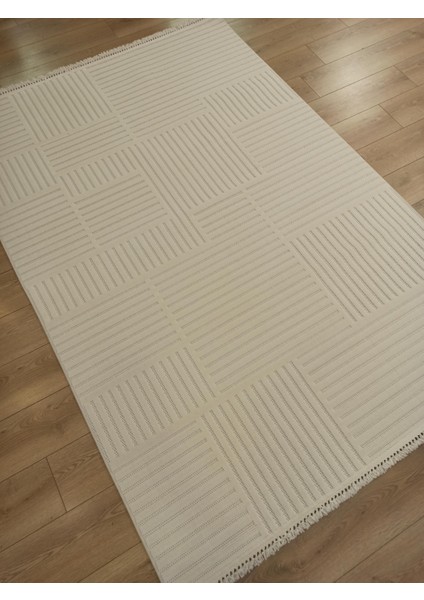 Molde 9201 Krem Koridor Halısı Kesme Yolluk Mutfak Halısı Modern Salon halısı