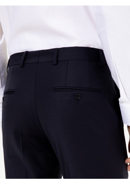 Erkek Lacivert Slim Fit Kumaş Pantolon 50250844-VR033