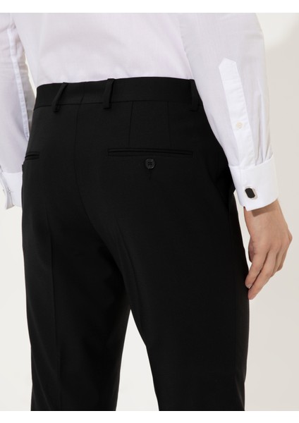 Erkek Siyah Slim Fit Kumaş Pantolon 50250844-VR046