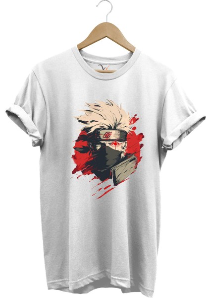 Unisex Streetwear Anime Manga Baskılı Şık Tasarımlı %100 Pamuk Bisiklet Yaka T-Shirt