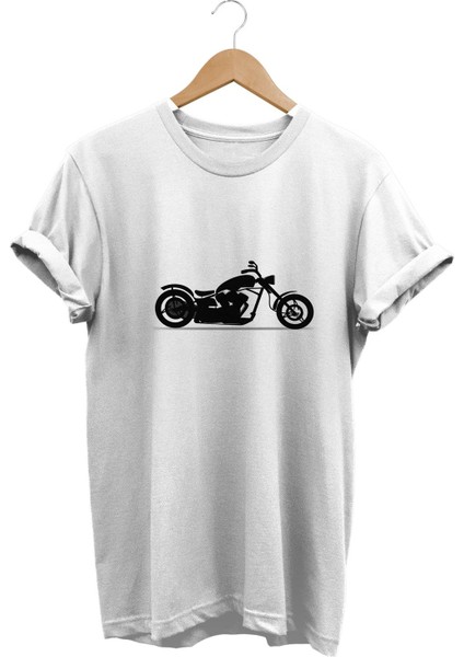 Retro Motor Baskılı Tshirt