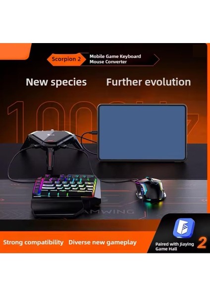 Moxie2 Pro Scorpion Klavye Mouse Oyun Adaptörü, Mobil FPS Dönüştürücü, RGB Işık, Yapay Zekâlı Recoil, 2000Hz Tepki, Android 10+ Uyumlu, Hero Mode, Dark Zone, High Energy Breakthrough fırsatları