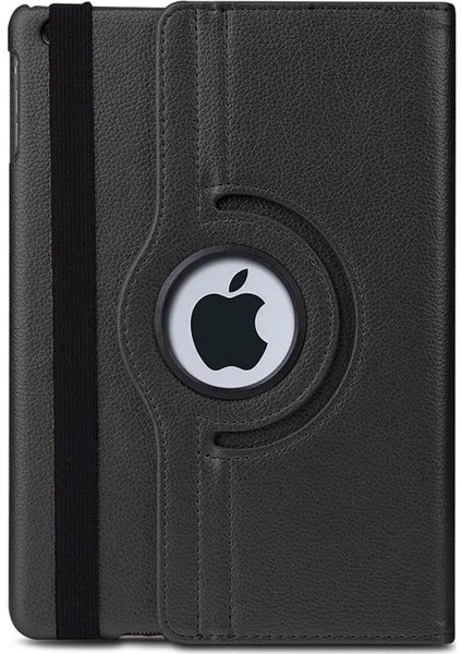 Apple iPad Yatay ve Dikey Standlı 360 Derece Döner Tablet Kılıfı (Ipad 9.nesil 10.2 Siyah)