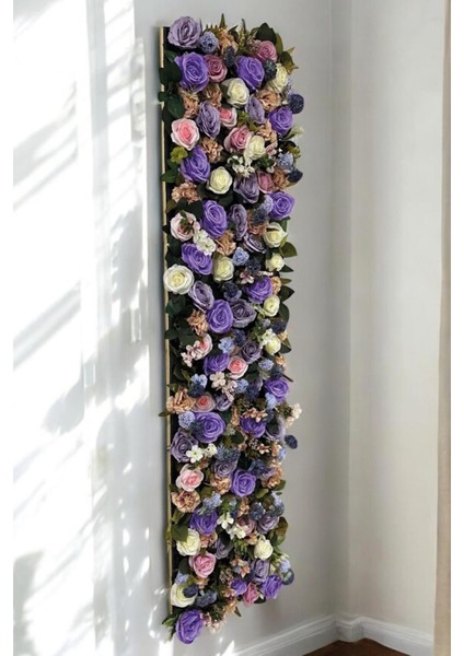 Nazan Doğal Ahşap Yapay Renkli Gül Dekor Duvar Kaplama Dikey Bahçe FP-224169 fiyatları