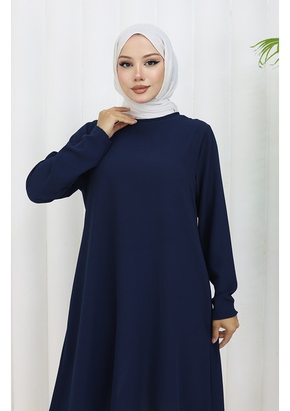 Asimetrik Prenses Tunik 4101-08 Lacivert modelleri