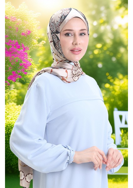 Yandan Yırtmaçlı Uzun Tunik 4104-01 Buz Mavisi fırsatları