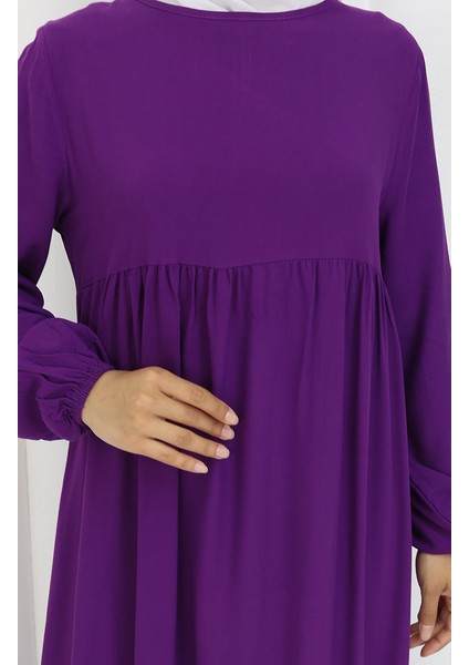 Belden Büzgülü Elbise 4102-05 Mor fırsatları