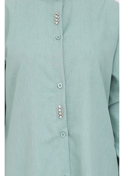 Taşlı Tunik Pantolon Ikili Takım 2090-02 Çağla Yeşili fırsatları