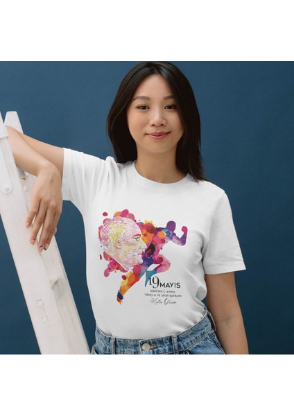 19 Mayıs Gençlik ve Spor Bayramı Tişört Çocuk Yetişkin Beyaz T-Shirt Unisex Tişört modelleri