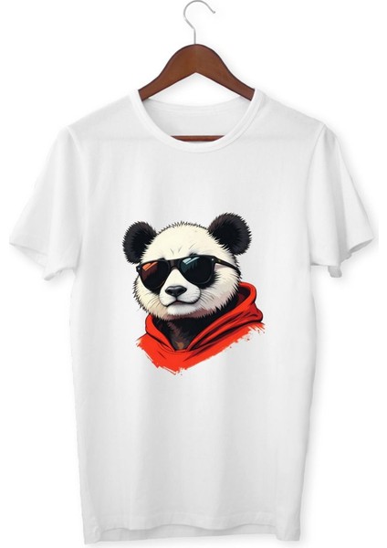 Panda Baskılı Çocuk Yetişkin Tişört Panda Çocuk Yetişkin T-Shirt