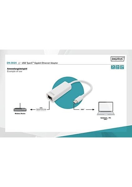 DN-3024 USB Type-C Gigabit Ethernet Adaptörü modelleri