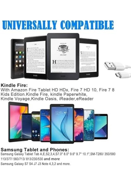 Şarj Micro USB Kablo - Android Cihazlarla Uyumlu, Dayanıklı Örgü, Veri ve Şarj Kablosu, 2.4A Hızlı Şarj Desteği (100CM)
