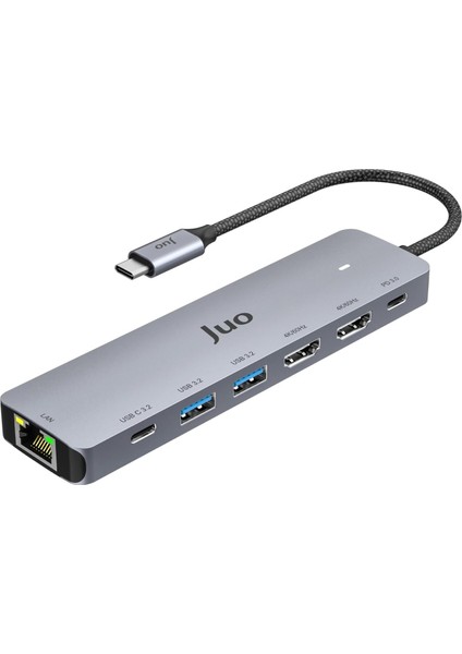 Type-C 2*hdmı Dual Mst 4K 60Hz Gigabit Ethetnet Dönüştürücü 100W USB 3.2 Çoklayıcı Hub