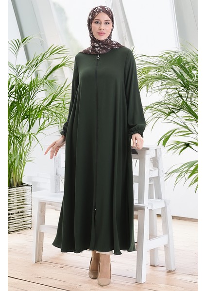 Fermuarlı Mevlana Ferace 4106-02 Zümrüt Yeşili fiyatları