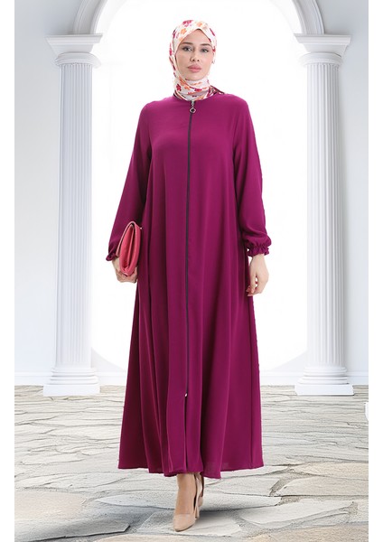 Fermuarlı Mevlana Ferace 4106-03 Mor fiyatları