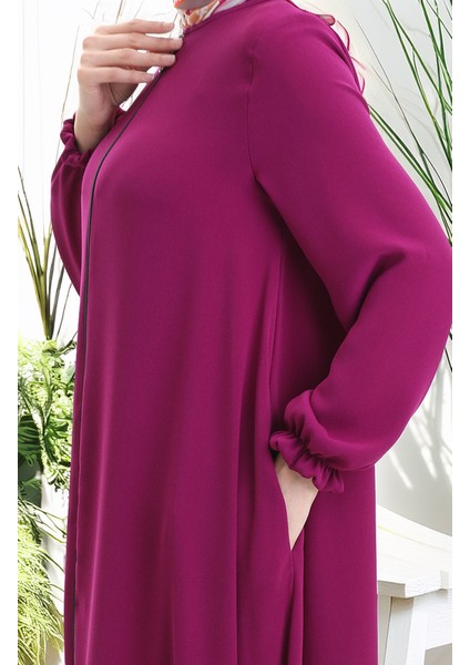 Fermuarlı Mevlana Ferace 4106-03 Mor indirimleri