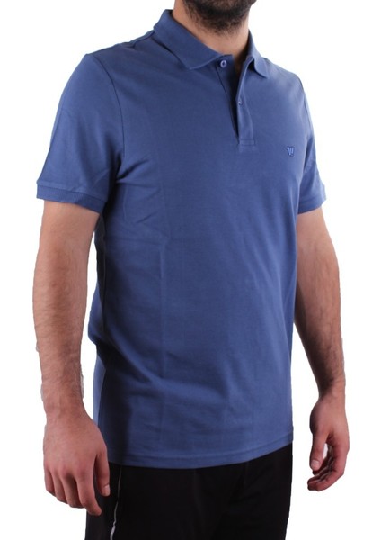 Twister 2341 Indigo Günlük Kısa Kol Normal Kesim Pamuklu Polo Yaka Erkek Tişört