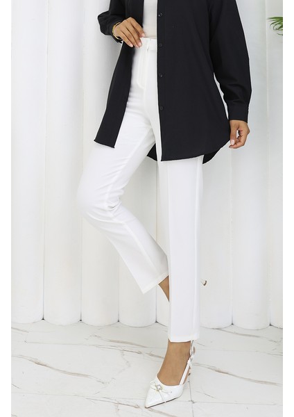 Düz Paça Pantolon 1154-05 Beyaz fırsatları