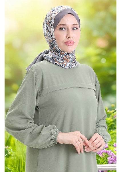 Yandan Yırtmaçlı Uzun Tunik 4104-03 Haki fırsatları