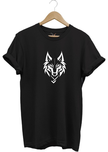 Bozkurt Türkçü Kurt Baskılı %100 Pamuk Regular Fit Bisiklet Yaka T-Shirt