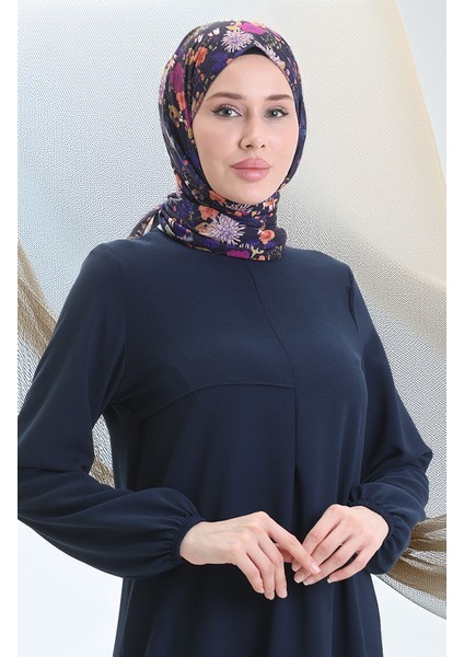 Çerçeve Detaylı Uzun Tunik 4105-07 Lacivert fırsatları