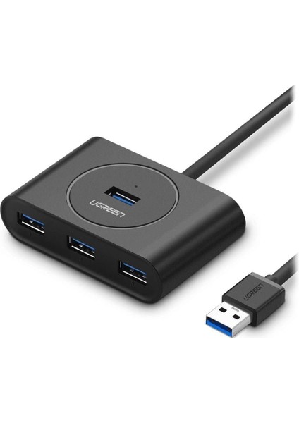 USB 3.0 4 Portlu Hub Çoklayıcı Siyah 50 cm