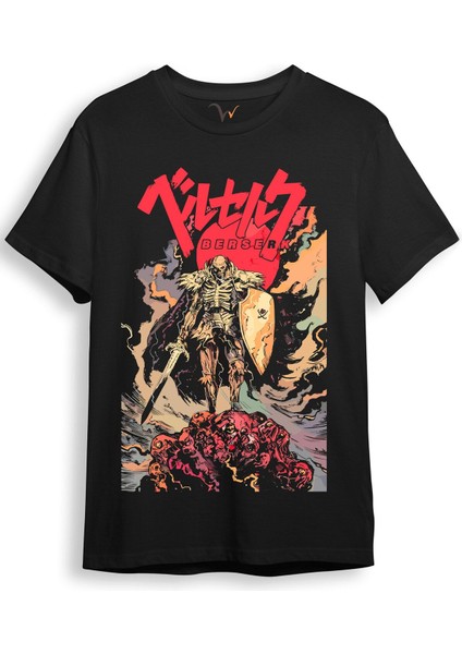 Streetwear Anime Manga Baskılı %100 Pamuk Regular Fit Genç Bisiklet Yaka T-Shirt