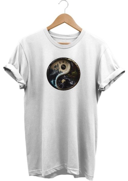 Yinyang Baskılı T-Shirt