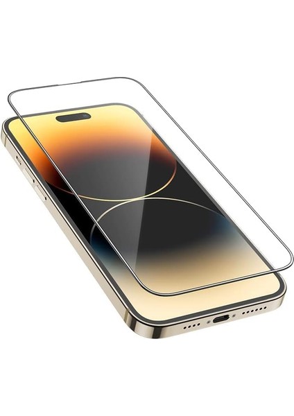 Trend iPhone 16 Pro Max Uyumlu Ekranı Tam Kaplayan Full Cam Ekran Koruyucu Kırılmaz Cam Tam Kapatan Screen Protector