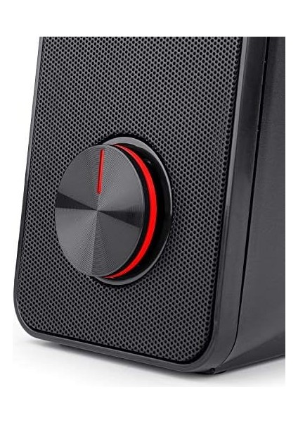 Stereo Hoparlör 2.0 Stentor (GS500) 2 x 3 W Arka Aydınlatmalı Bilgisayar Için, Kırmızı, USB Üzerinden Güç Beslemesi ve 3,5 mm Jak Fişi, Siyah fiyatları