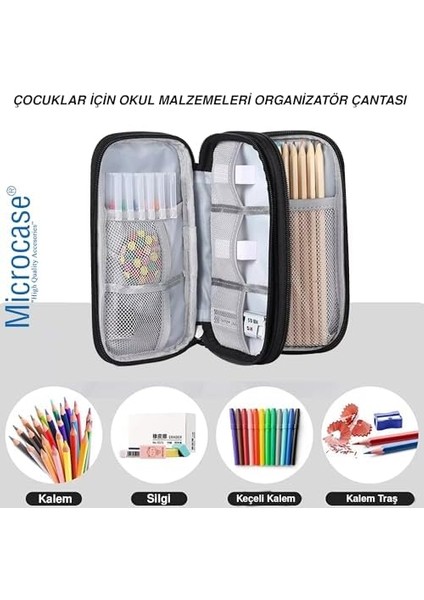 Taşınabilir Su Geçirmez Çift Katman Fermuarlı 8 Bölmeli Hard Disk Seyahat Çantası Organizer AL4210 fiyatları