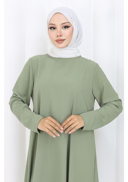 Asimetrik Prenses Tunik 4101-06 Haki fırsatları