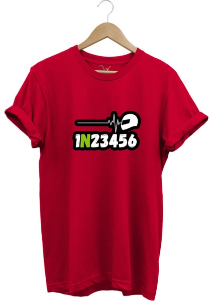 Motorsiklet Vites Geçişleri ve Kask Kalp Ritmi %100 Pamuk Regular Fit T-Shirt