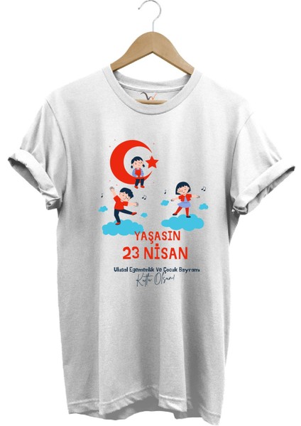 23 Nisan Çocuk Bayramı Baskılı %100 Pamuk Regular Fit Bisiklet Yaka Premium T-Shirt
