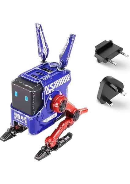 Alpha Hızlı Şarj Cihazı Gan, 65 W, 3 Bağlantı Noktalı Hızlı Şarj Cihazı, Seyahat Için Çoklu Fişli, Ingiltere/abd/abd Için Evrensel Şarj fiyatları