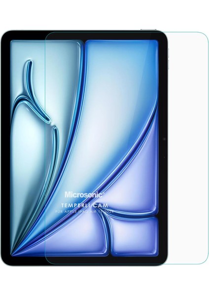 Apple iPad Air 11 2024 (A2902-A2903) Tempered Glass Cam Ekran Koruyucu [ipad Air 11 2024 ile Uyumlu Ekran Koruyucu - Şeffaf]